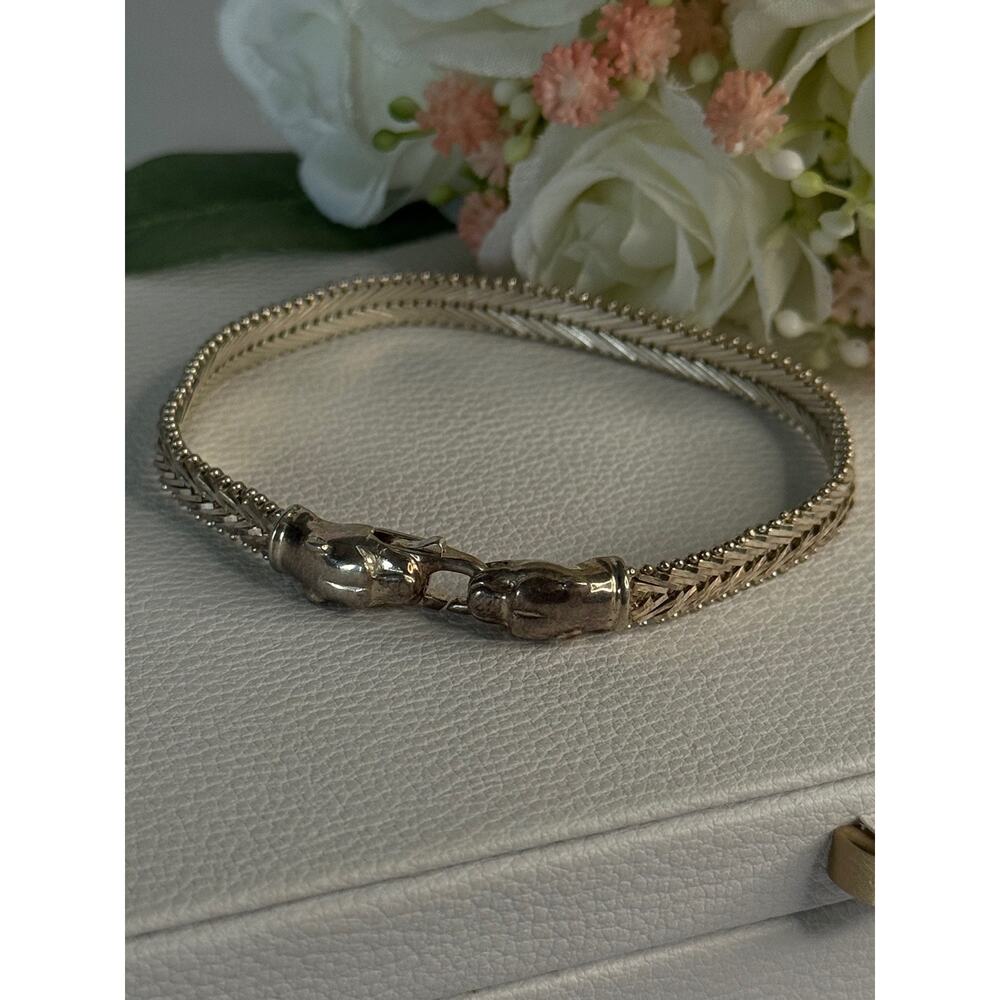 925 Sterling Silver Pantera Bracelet Length 8 Inch